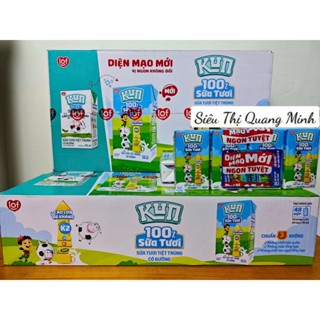  Thùng Sữa Lof Kun Trắng 100% Sữa Tươi Tiệt Trùng Có Đường 48 hộp x 110ml  Có thẻ  