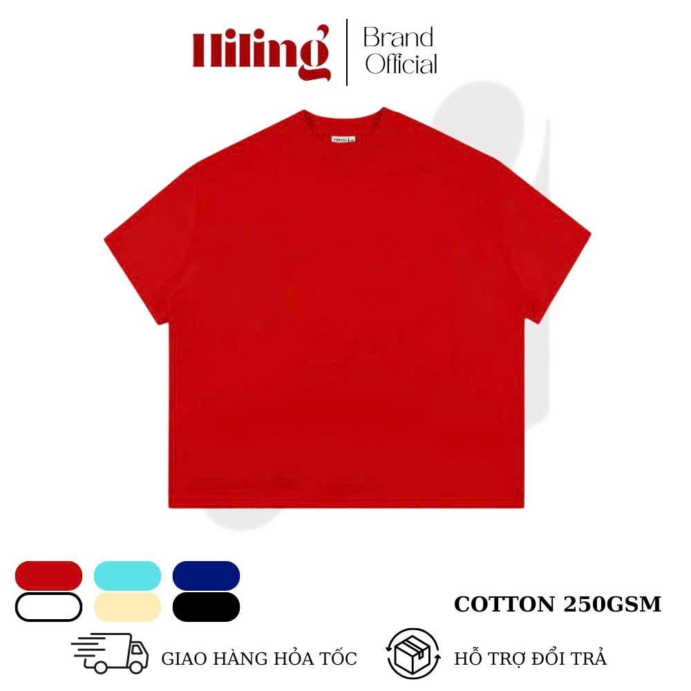 Áo Thun Trơn FORM BOXY HILING T-Shirt Boxy Chất Cotton230- 250gsm Thoáng Mát Phong Cách Trẻ Trung Năng Động | BigBuy360 - bigbuy360.vn