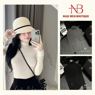  Áo Giữ Nhiệt Giấy Nữ Cổ Cao Áo Thun Nữ Hàng Cao Cấp Hàng Xịn Không Bai Không Dão NGỌC BÍCH NINH HIỆP WU.33 