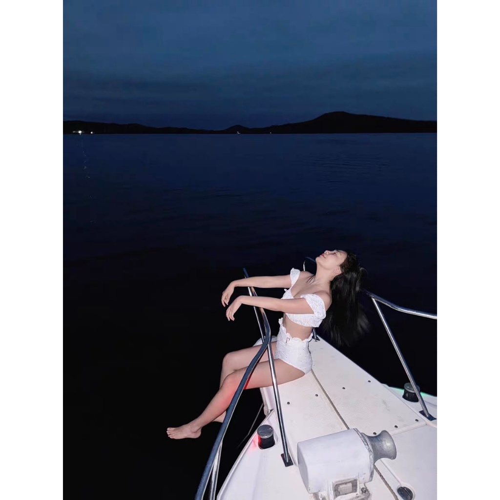 Set Bikini 2 Chi Tiết đi biển Kèm Dây Đai chất liệu thun thêu mềm mại , Bikini đi biển thiết kế sang chảnh <48kg - H18 | BigBuy360 - bigbuy360.vn