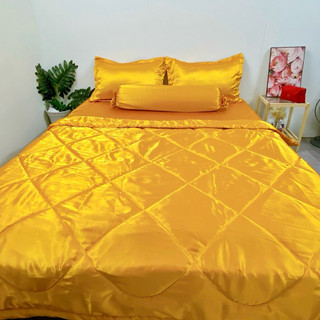 Bộ chăn ga gối phi lụa (ga 2x2m , mền 2.2x2m, niệm dày 10-15cm), đủ mền