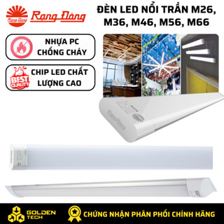 Đèn LED Nổi trần Bán Nguyệt Rạng Đông M26, M36, M46, M56, M66 0.6m,1.2m Trắng 6500K, Đổi 3 màu