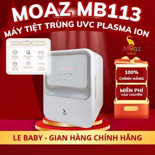  Máy tiệt trùng sấy khô bình sữa Moaz bebe MB113 dung tích 23 lít công nghệ UVC PLASMA ION diệt khuẩn tối ưu 