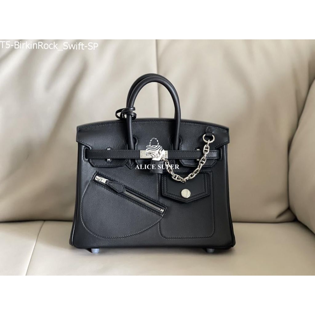 Hm Birkin Rock Super [4 MÀU] Size 25cm, da Swift- Túi xách nữ da thật cao cấp Full Box [T5-BirkinRoc