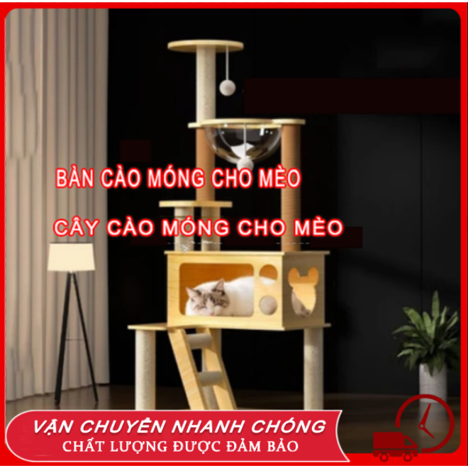 😻cattree cho mèo,Nhà gỗ cattree cho mèo nhà cây cào móng cho mèo, cây mèo cào móng，Cây cào móng mèo vui nhộn