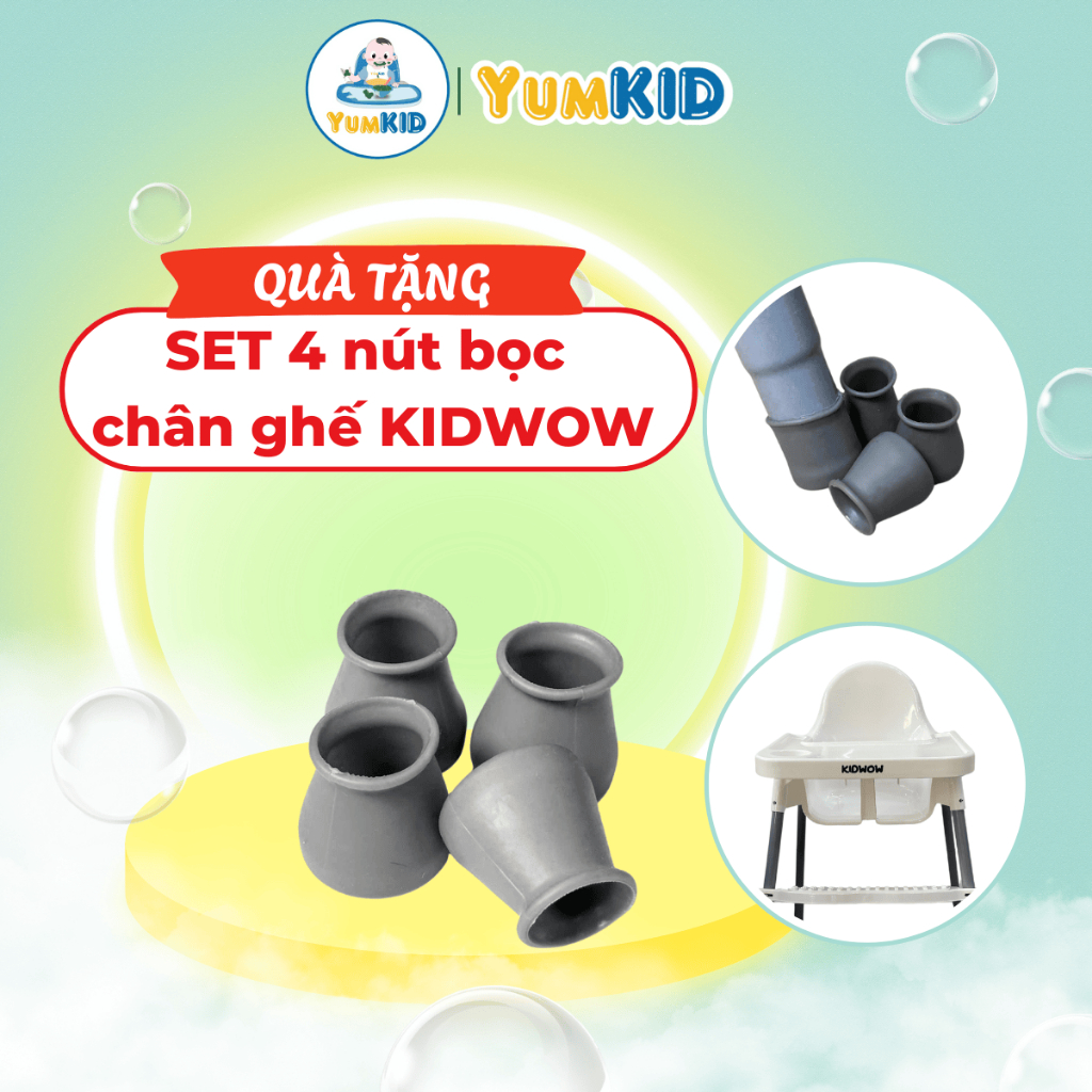 Set 4 nút bọc chân ghế ăn dặm KIDWOW bằng Silicon cao cấp chống trơn trượt - chống trầy nền nhà