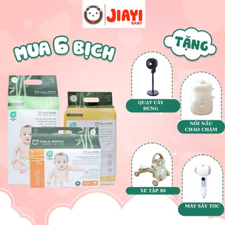 (COMBO QUÀ) 6 Bịch Tã/bỉm UalaRogo sợi tre mềm mại, thấm hút đủ size cho bé