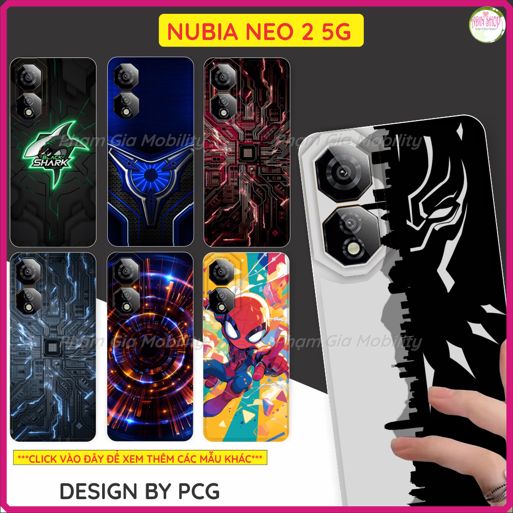 Ốp lưng dành cho ZTE Nubia Neo 2 Neo2 5G/ Neo3 3 GT dẻo trong in hình thiết kế công nghệ, chuẩn gami