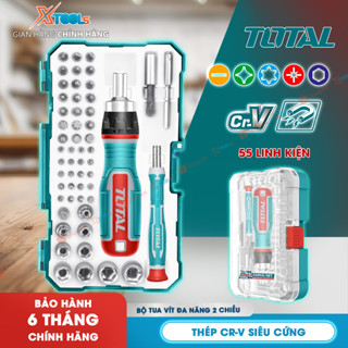  Bộ tua vít đa năng 55 chi tiết TOTAL TACSD30556 bộ tuốc nơ vít đóng mở 2 chiều bộ tuốc nơ vít bake dẹp đầu sao tuýp 