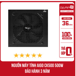 [FULL VAT] Nguồn máy tính AIGO CK500 PRO 500W 80+ (cáp dẹt đen) - Bảo Hành 36 Tháng