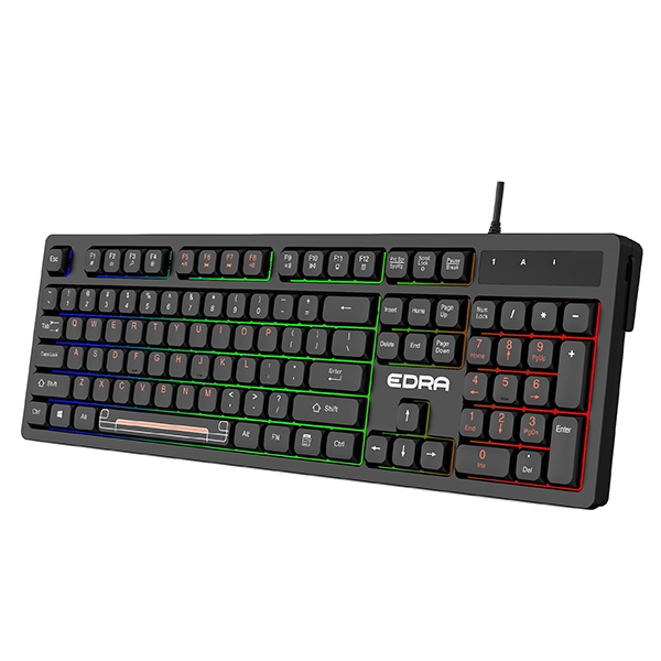 Bàn Phím Giá Rẻ EDRA EK506 có dây LED RGB màu đen/trắng, bàn phím văn phòng, chơi game Bào Hành 2năm | BigBuy360 - bigbuy360.vn