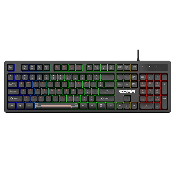 Bàn Phím Giá Rẻ EDRA EK506 có dây LED RGB màu đen/trắng, bàn phím văn phòng, chơi game Bào Hành 2năm | BigBuy360 - bigbuy360.vn