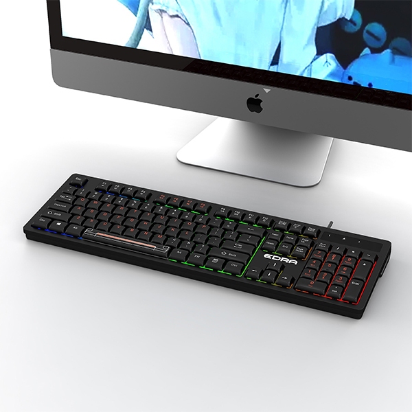 Bàn Phím Giá Rẻ EDRA EK506 có dây LED RGB màu đen/trắng, bàn phím văn phòng, chơi game Bào Hành 2năm | BigBuy360 - bigbuy360.vn