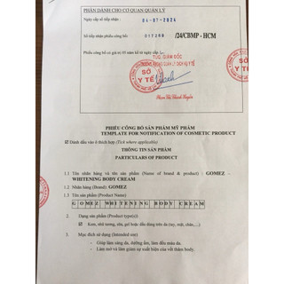 Gomez Kem Body Dưỡng Ẩm & Làm Mềm Da. - Nâng Tone Cho Mọi Loại Da Với Chiết Xuất Tự Nhiên Giàu Dưỡng Chất