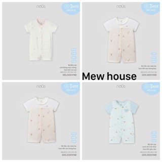 [ Nous bộ liền cộc 0-12m ] Bộ body cộc tay các màu siêu cấp đáng yêu cho bé trai bé gái nous chính hãng