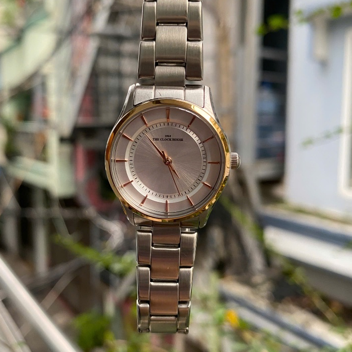 Đồng hồ nữ The Clock House Nguyên khối thép không gỉ Chuẩn máy Nhật Hàng 2hand (đọc kỹ mô tả)