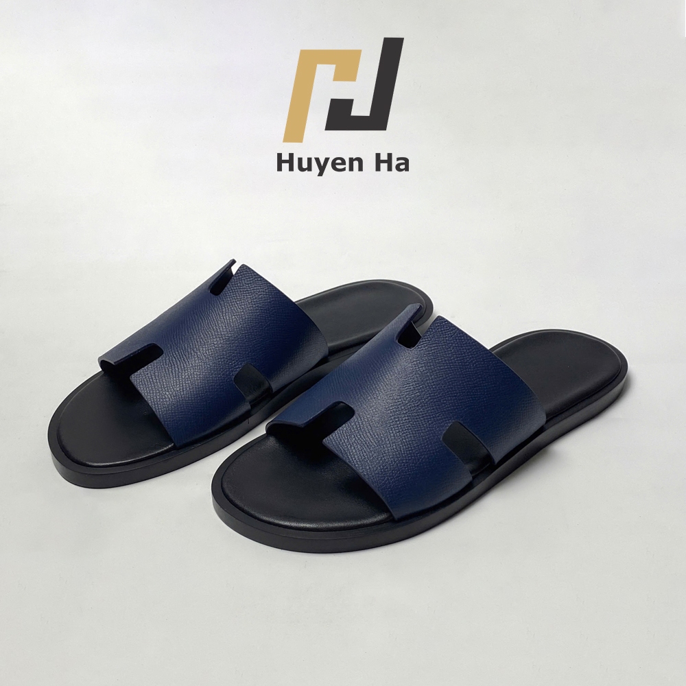 DÉP NAM HM CAO CẤP | ĐẾ PHÍP MÀU XANH NAVY HÀNG THỦ CÔNG