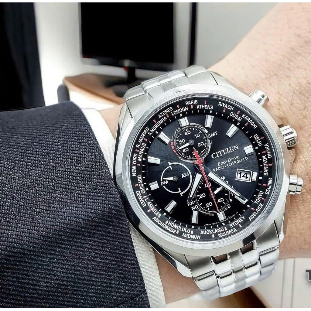 [Chính Hãng 100%] Đồng Hồ Nam Citizen AT8200-87L, AT8200-87E (8200) Máy Eco-Drive(Pin) Kính Saphire 