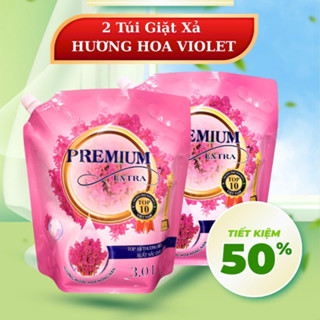 [COMBO 2 TÚI] NƯỚC GIẶT XẢ ENZYM SINH HỌC PREMIUM EXTRA 3L – SẠCH KHUẨN, MỀM VẢI