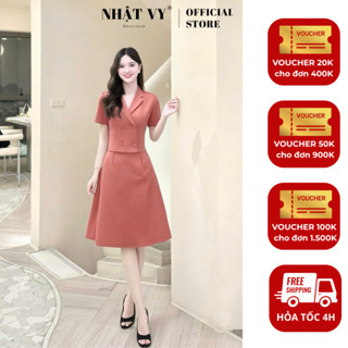  Chân váy LẺ nữ  KHÔNG KÈM ÁO  Nhật Vy trơn chữ A chất linen công sở dự tiệc màu nâu hồng đen - D3377 