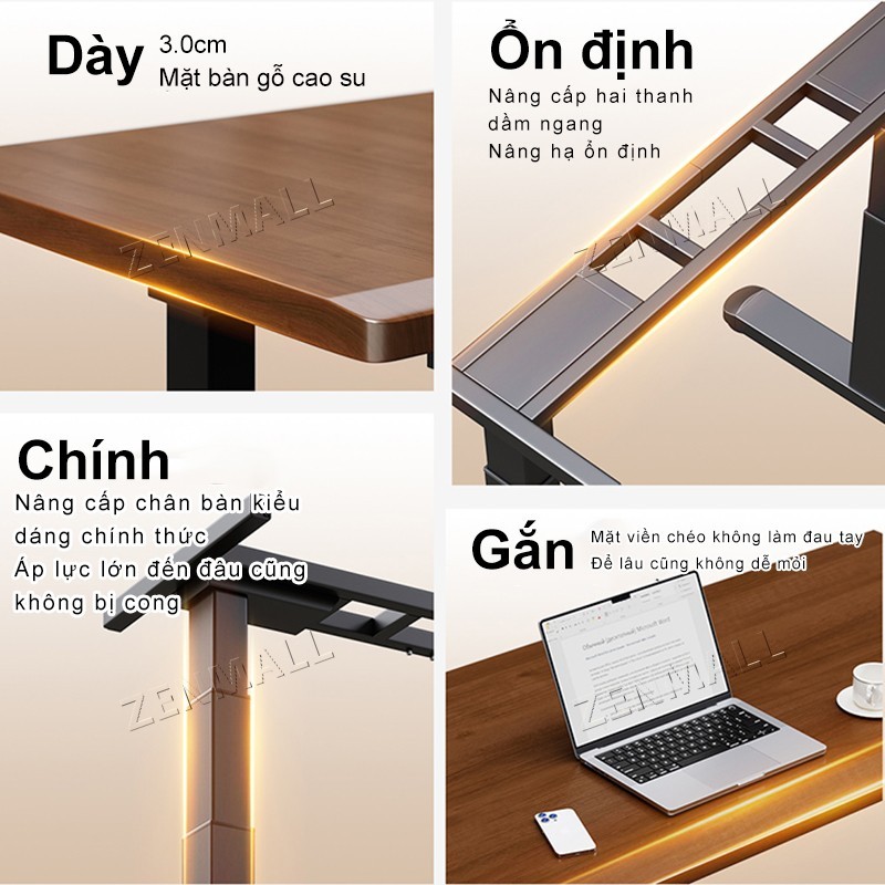 ZEN Bàn Nâng Hạ Chiều Cao Tự Động Dùng Điện Bàn Học Máy Tính Gaming Công Thái Học Thông Minh | BigBuy360 - bigbuy360.vn