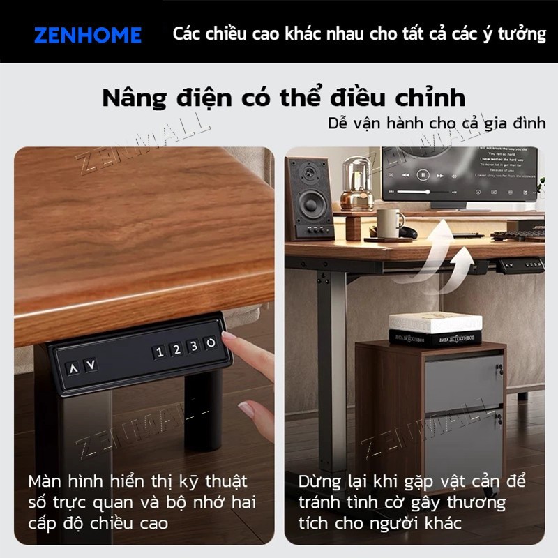 ZEN Bàn Nâng Hạ Chiều Cao Tự Động Dùng Điện Bàn Học Máy Tính Gaming Công Thái Học Thông Minh | BigBuy360 - bigbuy360.vn