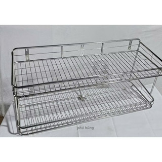 KỆ TREO 2 TẦNG INOX CAO CẤP ( ĐỦ SIZE) KỆ ĐỰNG CHÉN ĐĨA NHÀ BẾP