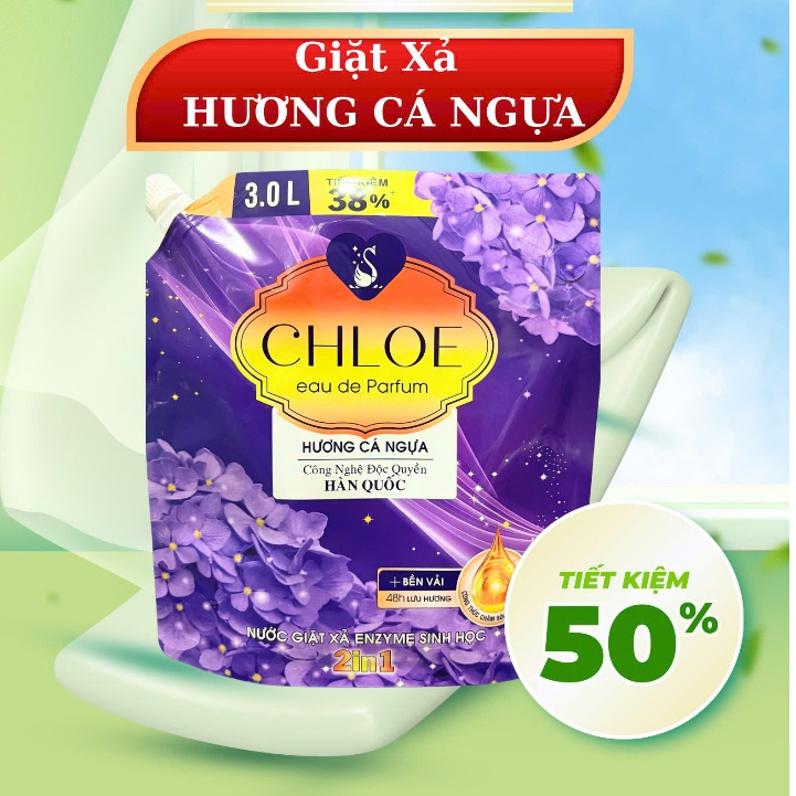 NƯỚC GIẶT XẢ SINH HỌC CHLOE 2IN1 3L ENZYME CHLOE – HƯƠNG CÁ NGỰA