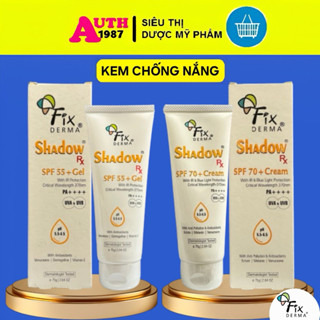 [NỘI ĐỊA ẤN - BẢN MỚI] Kem Chống Nắng Fixderma Shadow SPF 70+ Cream/SPF 55+ Gel (75g)