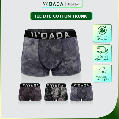 Quần Lót Nam Trunk Chất Liệu Cotton Nhuộm Tie-Dye Thời Thượng Thương Hiệu WOADA LK169