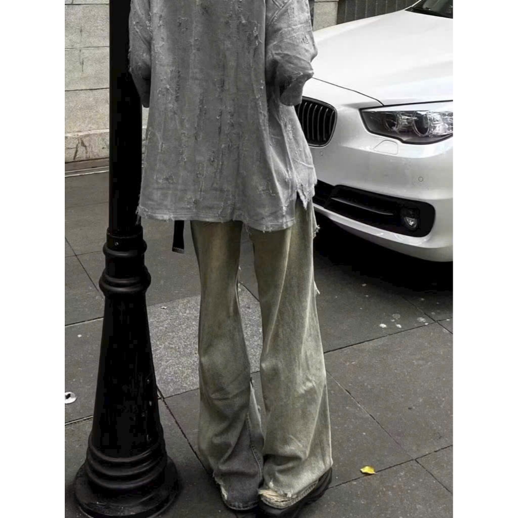 Quần jean nam ống xuông màu dơ bụi trơn was vàng thời trang cực chất | BigBuy360 - bigbuy360.vn