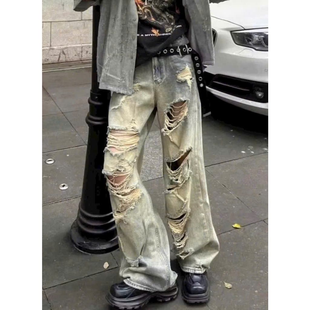 Quần jean nam ống xuông màu dơ bụi trơn was vàng thời trang cực chất | BigBuy360 - bigbuy360.vn