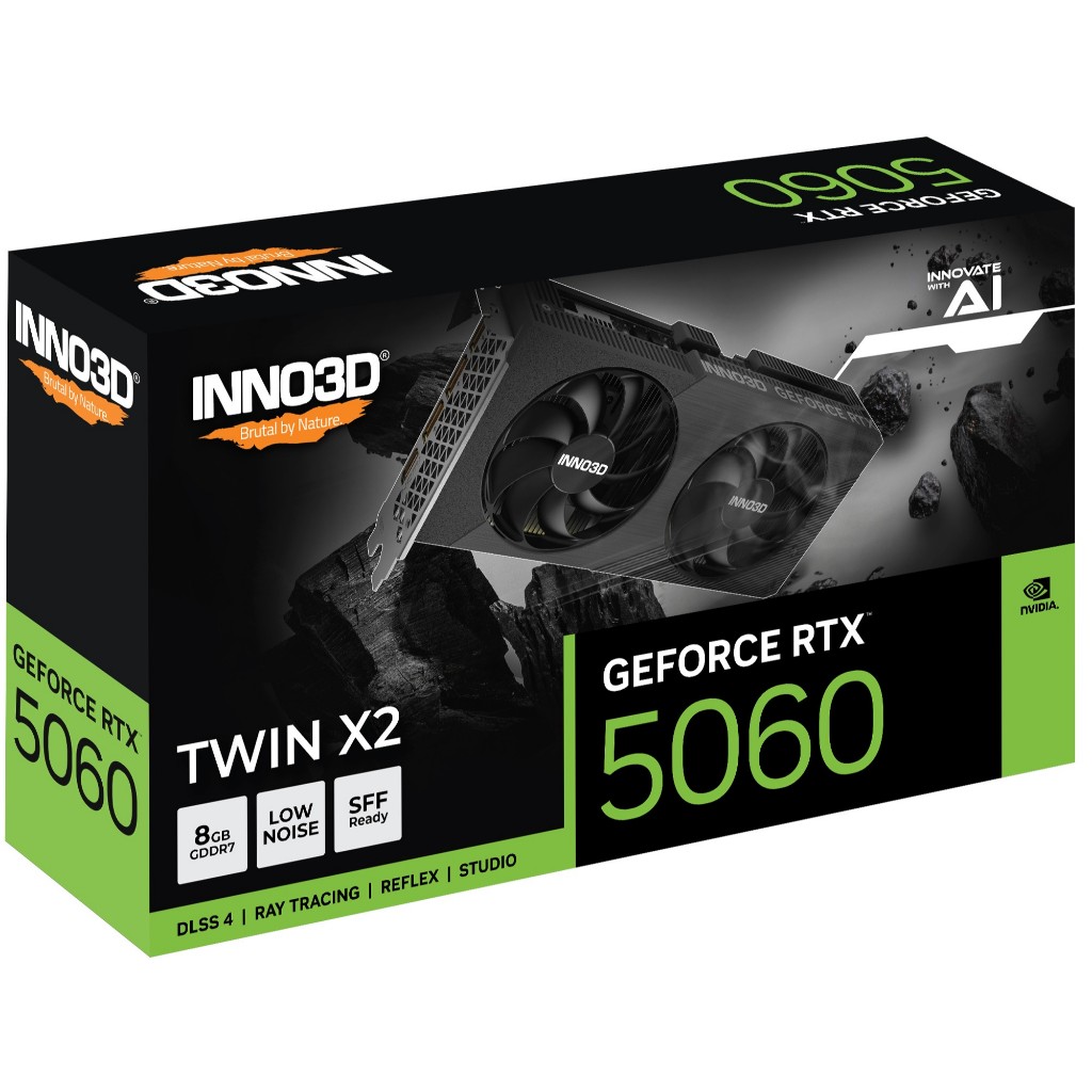 Card Màn Hình INNO3D GeForce RTX 5060 TWIN X2 8G GDDR7  - NEW - Bảo hành 36 Tháng | BigBuy360 - bigbuy360.vn