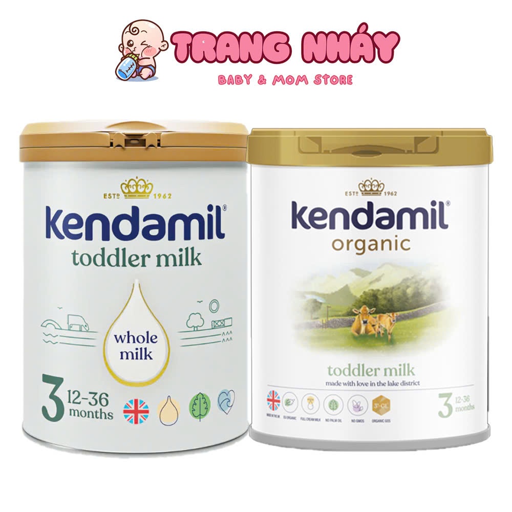 Sữa Kendamil Organic Và Classic Đầy Đủ Số 1,2,3 Nhập Khẩu Chính Ngạch Lon 800g