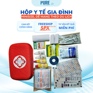 Túi Y Tế Cứu Thương Tiện Lợi Gia Đình Kích Thước 21x14x5cm (Bao Gồm 14 Cơ Số) PureHealth