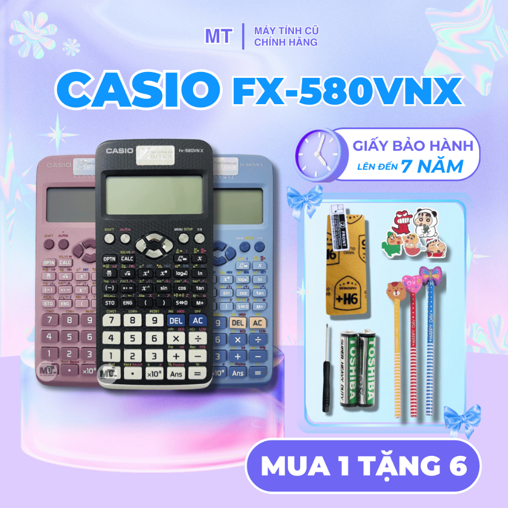 [Chính Hãng] Máy tính Casio 580VNX Cũ ( Độ Mới 75-99% )