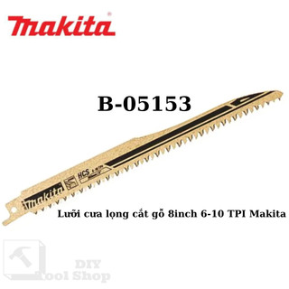 1 lưỡi cưa kiếm cho gỗ 203x18x1mm makita b-05153 - chính hãng