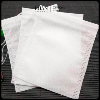  Combo 10 Túi lọc ngâm cà phê Cold Brew vải không dệt có dây rút kích thước 10cm x 15cm 