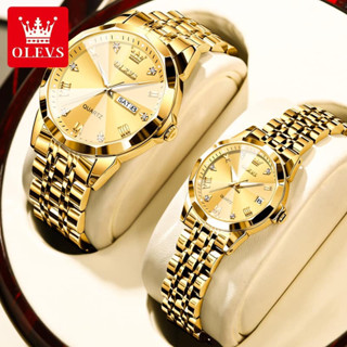 Đồng hồ đôi Nam Nữ Olevs chính hãng, chống nước chống xước tôt, bảo hành 1 năm, tặng pin