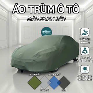 Áo Trùm ô Tô, thiết kế nhỏ gọn, thẩm mỹ, ôm sát thân xe, thương hiệu Ncarvn - MÀU XANH RÊU