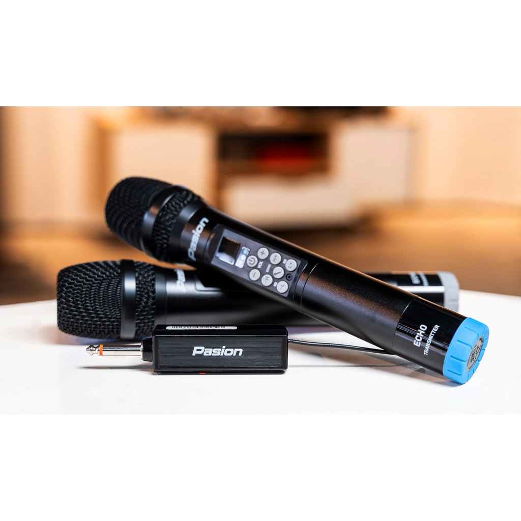 Micro Karaoke Đa Năng PASION ECHO (Bản 2025) (Mic UHF, Kết Nối loa Bluetooth, loa kéo, Mixer, Amply)