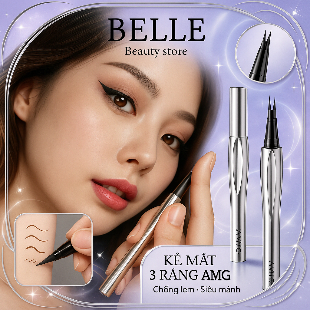 Bút Kẻ Mắt Eyeliner Nước - Chì Kẻ Mắt Sắc Nét, Kẻ Eyeliner Dễ Dàng, Không Trôi Suốt 12 Giờ