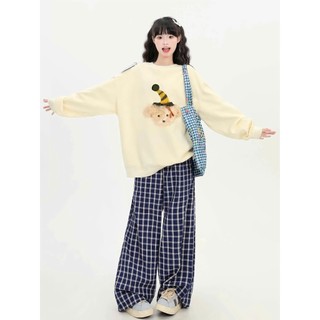 Áo Sweater Nuzio local brand chính hãng cloudy Sweater bỉ bông form boxy in hình 2 màu