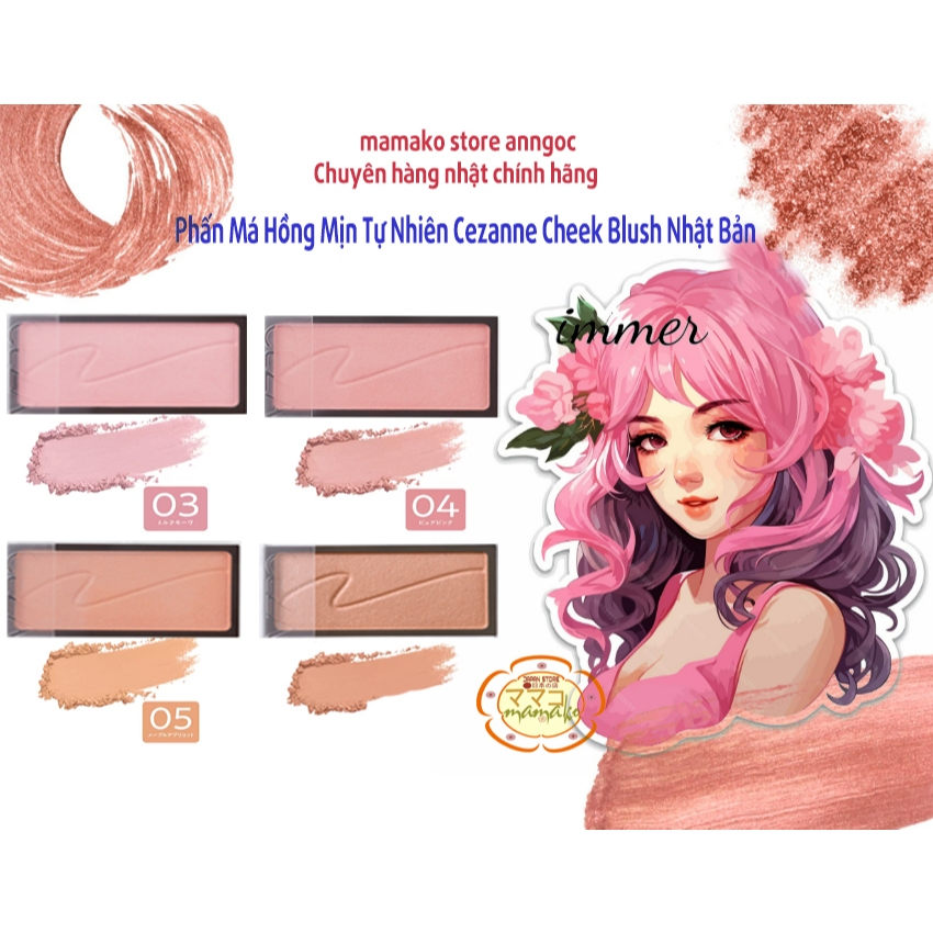 Phấn Má Hồng Mịn Tự Nhiên Cezanne Cheek Blush Nhật Bản