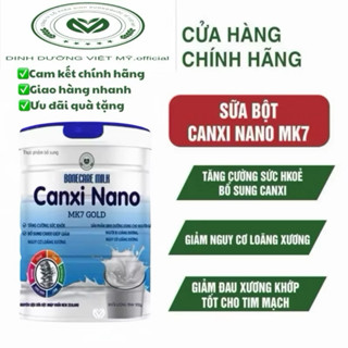Sữa Canxi Nano MK7 Gold 900g dành cho người người lớn và người già và trẻ em muốn bổ sung canxi