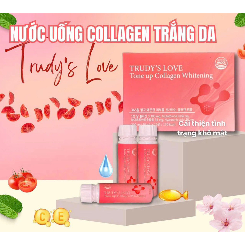 Nước uống collagen trắng da Trudy của Hàn Quốc
