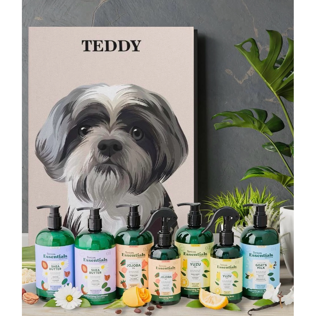 Sữa tắm dưỡng ẩm Jojoba cho chó TropiClean Essentials Jojoba Oil Shampoo