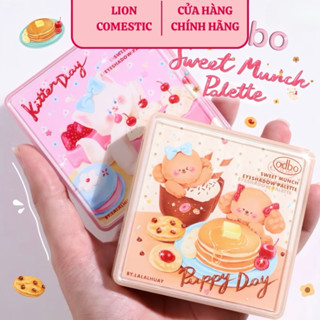   ODBO  Bảng Phấn Mắt 9 Ô Odbo OD2024 Kitten Day & Puppy Day Mèo & Cún Con Cho Mắt Má Hồng Thái Lan 