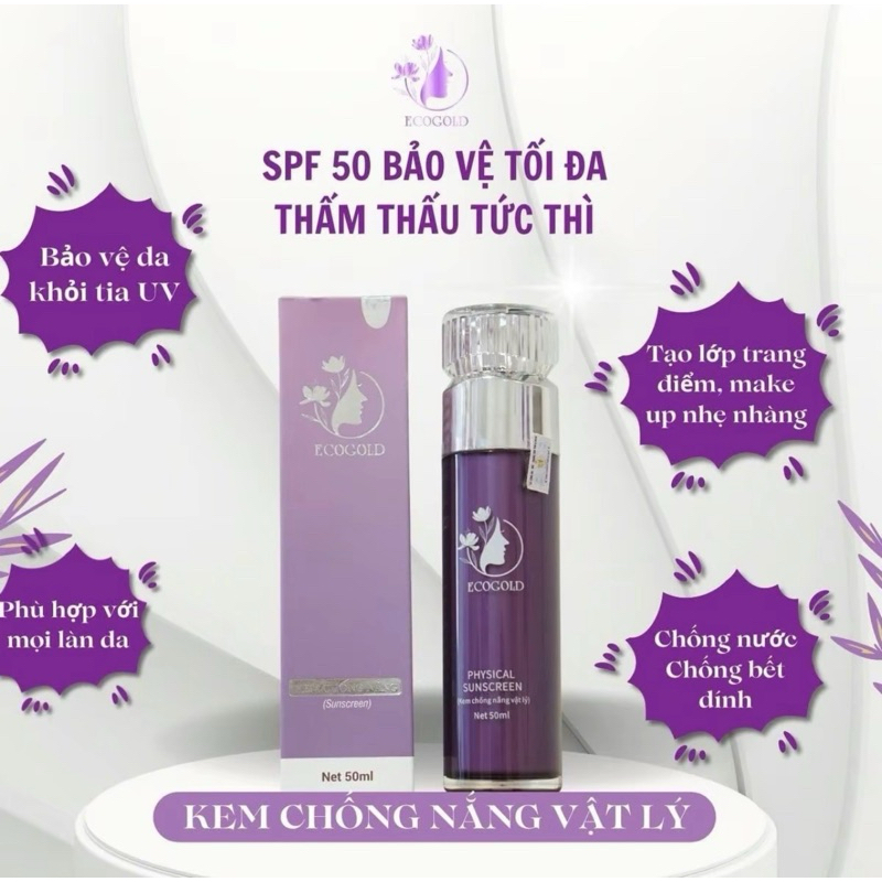 Kem chống nắng Ecogold spf50+