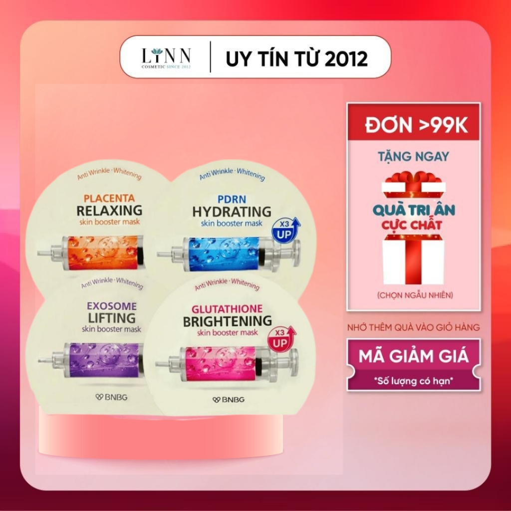 Mặt nạ BNBG Skin Booster Mask 30ml - mặt nạ giấy dưỡng trắng phục hồi cấp ẩm mask bnbg cao cấp